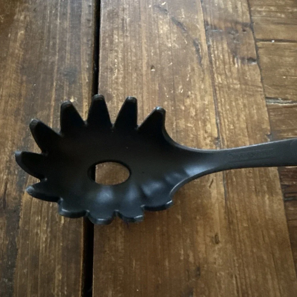 Tramontina Plastic Black Pasta Spoon Server Utensil Cooking Made‎ in Brazil